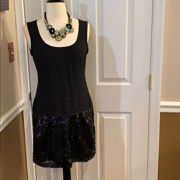 Nanette Lepore  sequin silk drop waist dress 4 - Picture 3 of 10
